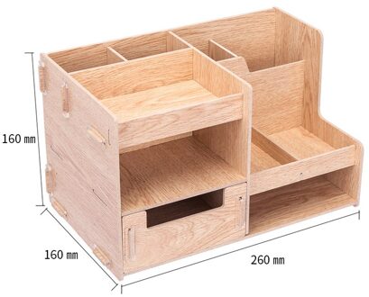 Houten Document Lade DIY Desktop Opbergdoos Multifunctionele Pen Potlood Bestand Houder Bureau Organizer Schoolbenodigdheden 79230 79231