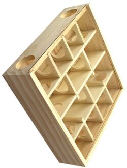 Houten Doolhof Speelgoed 13 Grids Hamster Tunnel Labyrint Huis Voor Kleine Huisdier Speelgoed BDF99