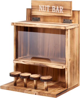 Houten eekhoorn voederhuis / silo - 24 x 20 cm - voor eekhoorns - voederhuisje