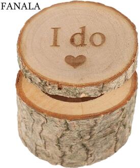 Houten Engagement Ring Opbergdoos Bruiloft Sieraden Als foto Accessoire Houder wooden ring doos 2