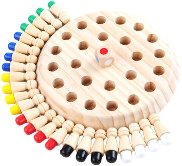 Houten Familie Kids Interactieve Schaken Intelligentie Speelgoed Vroege Kleur Leren