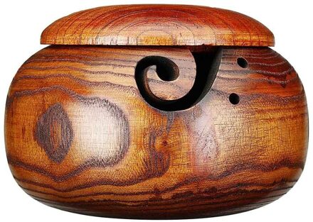 Houten Garen Kom Houder Strengen Breien Haak Draad Opbergdoos Met Deksel Opslag Houder Voor Thuis Leveranties Thuis Opslag Kommen