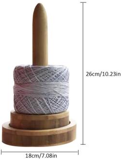 Houten Garen Rotatie Axis Bamboe Spindel Grote Bodemplaat Garen Spool Naaien Accessoires Breien Tools