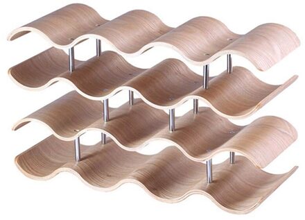Houten Golf Wijnrek Thuis Druif Wijn Plank Wijnkast/Massief Houten Fles Rack (4 Lagen 42.5X15.5X24Cm)
