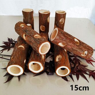 Houten Hamster Buis Tunnel Speelgoed Klein Dier Spelen Speelgoed 15cm