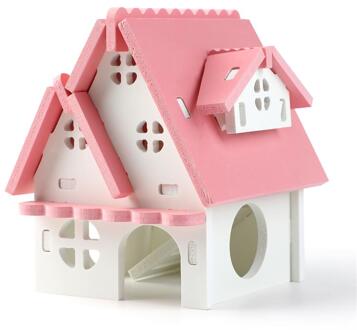 Houten Hamster Hideout Huis Eekhoorn Egel Villa Kleine Huisdier Habitat Hamster Accessoires Chinchilla Cavia Dierbenodigdheden 3