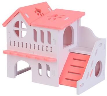 Houten Hamster Hideout Huis Eekhoorn Egel Villa Kleine Huisdier Habitat Hamster Accessoires Chinchilla Cavia Dierbenodigdheden 4
