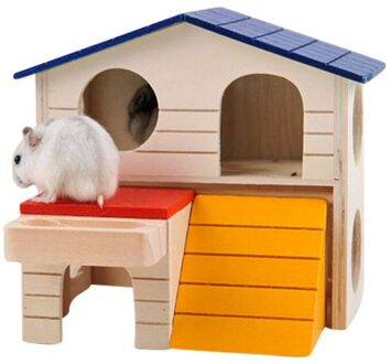 Houten Hamster Nest Slapen Huis Thuis Luxe Kooi Plezier Pet Hideout Hut Speelgoed Klein Dier Levert Hamster Hideout *
