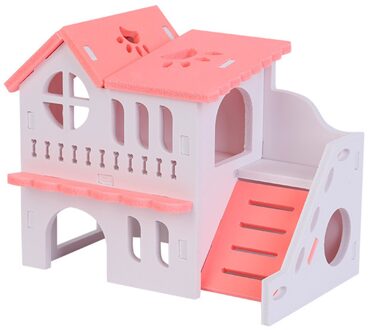 Houten Hamster Nest Slapen Huis Villa Thuis Luxe Kooi Hamster Hideout Huisdier Diy Hideout Hut Speelgoed Klein Dier levert