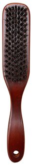 Houten Handvat Borstel Hard Varkenshaar Kammen Voor Mannen Vrouwen Kappers Haar Baby Styling Baard Kam Borstel bruin