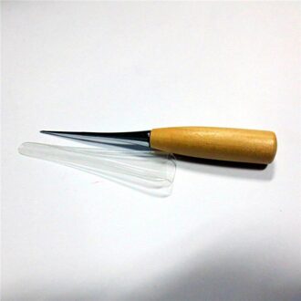Houten Handvat Lederen Craft Stiksels Priem Naaien Leer Stiksels Carving Tool Professionele Reparatie Tool