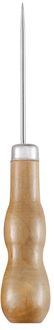 Houten Handvat Naaien Priem Diy Carft Stitch Naald Kegel Sterven Stencils Canvas Schoenen Threader Reparatie Punch Priem Lederen Craft Priem tool stijl 1