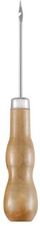 Houten Handvat Naaien Priem Diy Carft Stitch Naald Kegel Sterven Stencils Canvas Schoenen Threader Reparatie Punch Priem Lederen Craft Priem tool