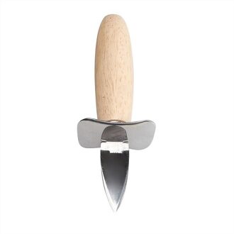 Houten Handvat Oyster Messen Opener Rvs Jacobsschelp Shell Shucking Cutter Voor Thuis Restaurant Draagbare Zeevruchten Cutter Tool