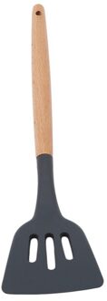 Houten Handvat Siliconen Keukengerei Schop Lepel Spatel Borstel Schop Vergiet Keuken Tool Shovel