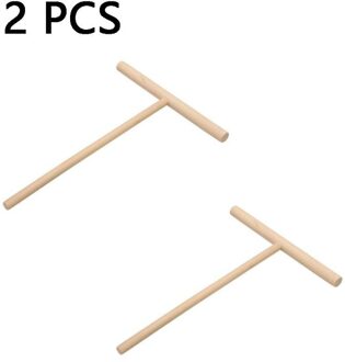 Houten Hark Diy Beslag Pancake Crêpe Strooier Stok T Vorm Crêpe Maker Chinese Crepes Omelet Pie Gereedschap Rack Spreader 2 stk