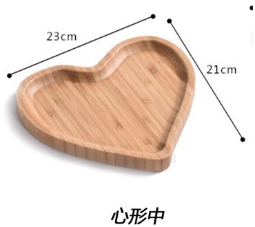 Houten Hart Vorm Fruit Lade Multi-Raster Platter Europese Stijl Home Decoratie Snacks/Salade/Gedroogde Fruitschaal