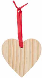 Houten Hartje met lint