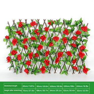 Houten Hedge Met Kunstbloemen Bladeren Tuin Decoratie Screening Uitbreiden Latwerk Privacy Screen Intrekbare Hek Bruin