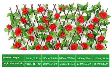 Houten Hedge Met Kunstbloemen Bladeren Tuin Decoratie Screening Uitbreiden Latwerk Privacy Screen Intrekbare Hek Paars