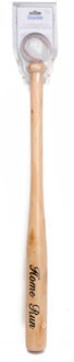Houten honkbalknuppel met bal