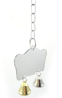 Houten Huisdier Speelgoed Spiegel Fun Brid Speelgoed Voor Valkparkiet Papegaaien Kleine Vogels Opknoping Spiegel Bel Papegaai Speelgoed Papegaaien Klim Accessoires