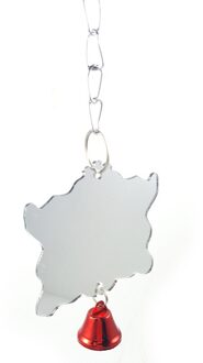 Houten Huisdier Speelgoed Spiegel Fun Brid Speelgoed Voor Valkparkiet Papegaaien Kleine Vogels Opknoping Spiegel Bel Papegaai Speelgoed Papegaaien Klim Accessoires