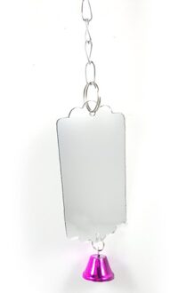 Houten Huisdier Speelgoed Spiegel Fun Brid Speelgoed Voor Valkparkiet Papegaaien Kleine Vogels Opknoping Spiegel Bel Papegaai Speelgoed Papegaaien Klim Accessoires