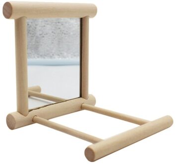 Houten Huisdier Speelgoed Spiegel Fun Brid Speelgoed Voor Valkparkiet Papegaaien Kleine Vogels Papegaai Speelgoed Huisdier Papegaaien Klim Accessoires