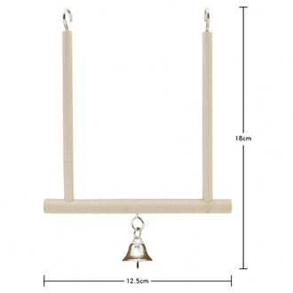 Houten Huisdier Vogels Speelgoed Met Spiegel Fun Speelgoed Voor Valkparkiet Papegaaien Kleine Vogels Speelgoed Huisdier Papegaaien Klim Kooi Accessoires Vogel stand