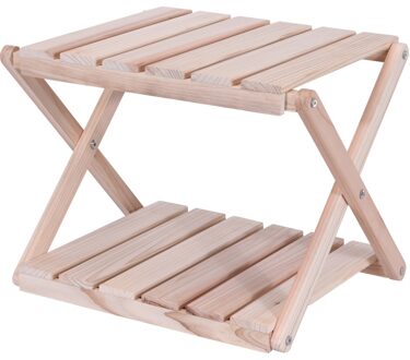Houten inklapbaar bijzettafeltje - voor in de tuin - serre - balkon - 38 x 31 x 25 cm