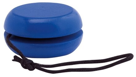 Houten jojo speelgoed blauw 5.5 cm