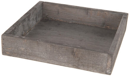 Houten kaarsenbord/plateau vierkant 20 x 20 cm Bruin