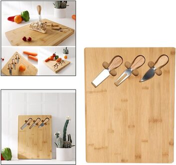 Houten Kaasplank Set Schotel Serveren Snijplank Voor Verjaardag Housewarming Accessoire stijl 1