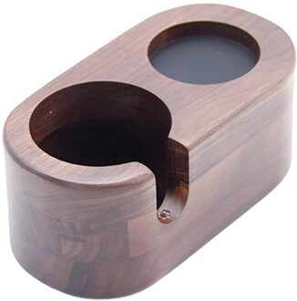 Houten Keuken Espresso Stand Base Maker Accessoires Sabotage Mat Stand Voor Koffie Liefhebbers 2 Holes 58mm