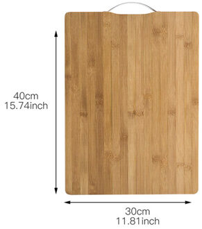 Houten Keuken Hakblokken Tool Bamboe Rechthoek Hangable Snijplank Duurzaam Antislip Keuken Accessoires Snijplank 40x30cm