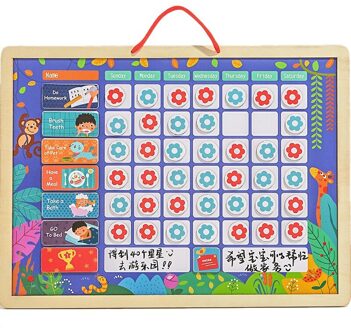 Houten Kids Standaard Goede Gewoonten Beloning Grafiek Zelfdiscipline Grafiek Duurzaam Groei Record Raad Opknoping Beloning Tafel