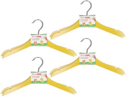 Houten kledinghangers voor kinderen geel 20x stuks - Action products