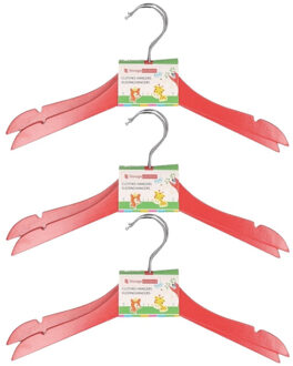 Houten kledinghangers voor kinderen rood 8x stuks - Action products