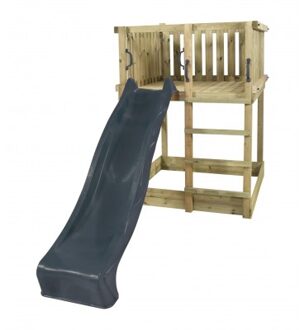 Houten Klimtoren Met Glijbaan Black