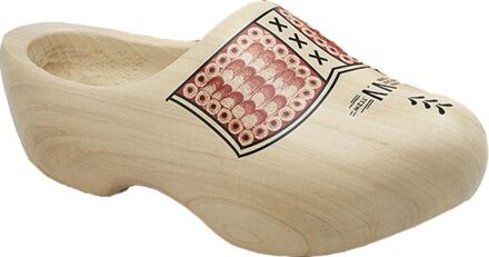 Houten Klomp Motief VV Geel - Uniseks - klompmaat 38.5