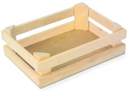 Houten kratjes 11 x 8 x 6 cm - Opbergkisten Beige