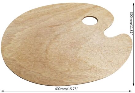 Houten Kunstenaars Palet Met Duim Gat Olieverf Acrylverf Verf Oval Schilderij Palet Lade Voor Volwassen