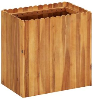 Houten Kweekbak - 50 x 30 x 50 cm - natuurlijke houtkleur - massief acaciahout Bruin