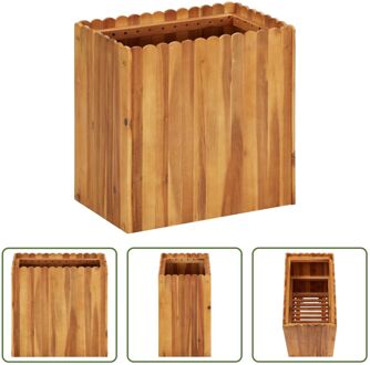 Houten Kweekbak - 50 x 30 x 50 cm - natuurlijke houtkleur - massief acaciahout Bruin