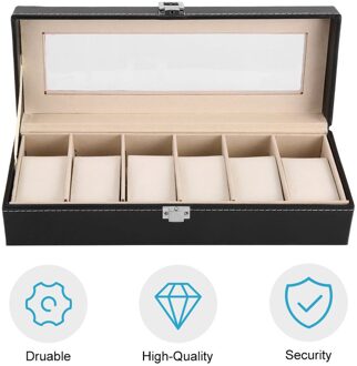 Houten/Lederen 8/10/12 Grids Display Sunglass Case Duurzaam Houder Sieraden Horloge Collection Organizer Box Container ZG944700