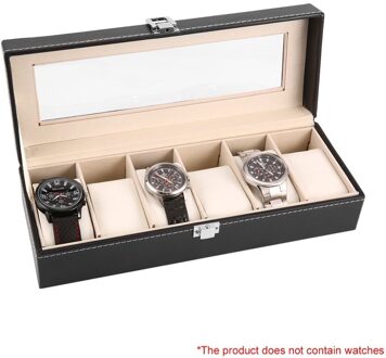 Houten/Lederen 8/10/12 Grids Horloge Display Sunglass Case Duurzaam Verpakking Houder Jewelry Collection Organizer Box ZG507800