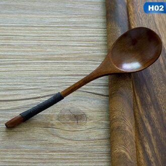 Houten Lepel Bamboe Keuken Koken Gebruiksvoorwerp Tool Soep Theelepel Catering Voor Kicthen H02