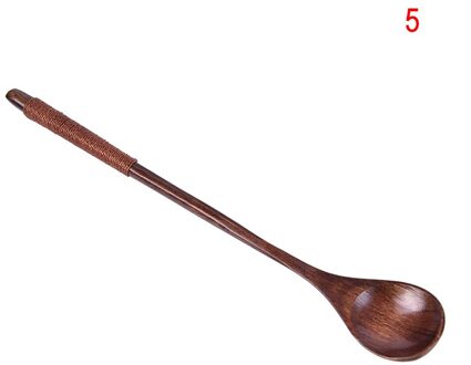 Houten Lepel Bamboe Soep Theelepel Catering Kids Lepel Keukengerei Voor Rijst Soep Keuken Koken Gebruiksvoorwerp Tool grijs