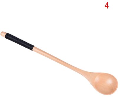 Houten Lepel Bamboe Soep Theelepel Catering Kids Lepel Keukengerei Voor Rijst Soep Keuken Koken Gebruiksvoorwerp Tool wit